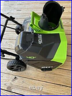 Greenworks 40V 20-Cordless Brushless Snow Blower 4.0 Ah Battery & Charger-L? K