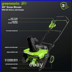 Greenworks 40V 20'' Snow Thrower 5Ah Battery Greenworks 40V 20'' Snow Thrower 5Ah Battery