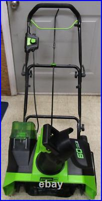Greenworks 60V 20 Inch Single-stage Cordless Snow Blower with Battery and charger
