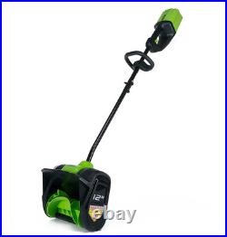 Greenworks 80V 12Cordless Brushless Snow Shovel with 2.0 Ah Battery and R Greenworks 80V 12Cordless Brushless Snow Shovel with 2.0 Ah Battery and R