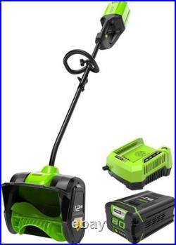 Greenworks 80V 12 Brushless Cordless Snow Shovel 2.0Ah Battery & Charger 80 V