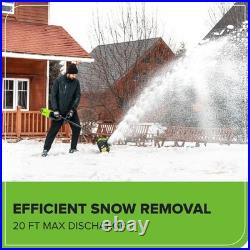 Greenworks 80V 12 Brushless Cordless Snow Shovel 2.0Ah Battery & Charger 80 V