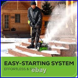 Greenworks 80V 12 inch Cordless Snow Shovel with 2Ah Battery and Rapid Charger
