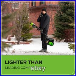 Greenworks 80V 12 inch Cordless Snow Shovel with 2Ah Battery and Rapid Charger