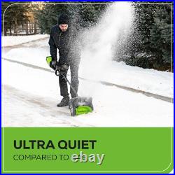 Greenworks 80V 12 inch Cordless Snow Shovel with 2Ah Battery and Rapid Charger