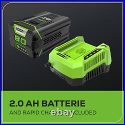 Greenworks 80V 12 inch Cordless Snow Shovel with 2Ah Battery and Rapid Charger