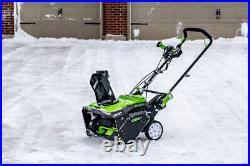 Greenworks 80V 22In Single Stage Snow Blower With 4Ah Battery & Charger Kit