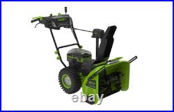 Greenworks 80V 24In Dual Stage Snow Blower With 5Ah Battery 2Pk & Charger Kit Greenworks 80V 24In Dual Stage Snow Blower With 5Ah Battery 2Pk & Charger Kit