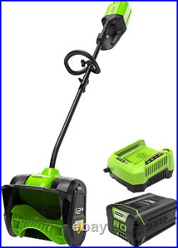 Greenworks 80V (75+ Compatible Tools) 12 Brushless Cordless Snow Shovel, 2.0Ah Greenworks 80V (75+ Compatible Tools) 12 Brushless Cordless Snow Shovel, 2.0Ah