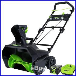 Greenworks PRO 20-Inch 80V Cordless Snow Thrower, 2.0 AH Battery Included Greenworks PRO 20-Inch 80V Cordless Snow Thrower, 2.0 AH Battery Included