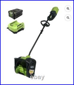 Greenworks Pro 2600602 12in Cordless Power Snow Shovel Multicolor