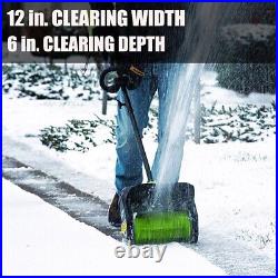 Greenworks Pro 80V 12 inch Battery Snow Shovel with 2Ah Battery and Fast Charger