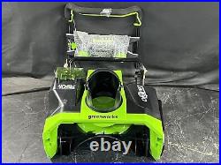Greenworks SNF401 40V 20 Cordless Battery Single Stage Snow Blower New Open Box