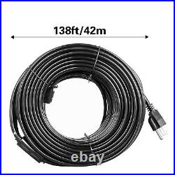 Heat Roof Gutter 138 Ft Snow De-icing Ice Melter Cable Tape Kit & Thermostat