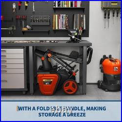 Heavy Duty 40V Cordless Snow Blower, 20 Brushless Motor, 180° Chute, 23 ft
