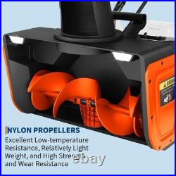 Heavy Duty 40V Cordless Snow Blower, 20 Brushless Motor, 180° Chute, 23 ft