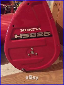 Honda Snowthrower, Biggert one they make with wide scoop and tank treads, Red