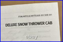 Husqvarna 531308201 Deluxe Snow Thrower Cab OEM NOS Poulan REDMAX