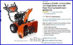 Husqvarna ST224P (24) 208cc Two-Stage Snow Blower