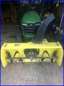 John Deere 44 Snow Blower With Tire Chains used on John Deere X500