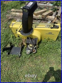 John Deere 44 Tractor Snow Blower Attachment with Chute, YellowithBlack