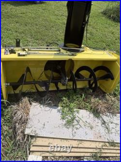 John Deere 44 Tractor Snow Blower Attachment with Chute, YellowithBlack