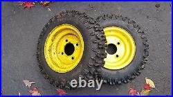 John Deere 828D snowblower Wheel tire rim set pair carlisle AM122181 M112202