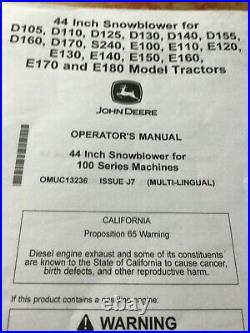 John deere snow blower attachment