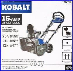 Kobalt 15-Amp 21-in Corded Electric Snow Blower Model 1314197. NIB. SAVE $65