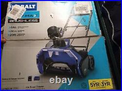 Kobalt 40V battery powered snow blower 20 inch wide 6.0 AH battery and charger