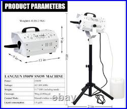 LANGXUN 1500W Snow Machine with Remote Christmas Holiday Party DJ Snowfall Effect