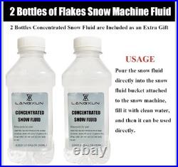 LANGXUN 1500W Snow Machine with Remote Christmas Holiday Party DJ Snowfall Effect