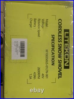 Litekon 40V Brushless Cordless Snow Shovel 13 2x4Ah Green