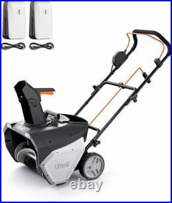Litheli 2X20V Cordless Snow Blower, 20 Inch Snow Thrower with 4.0Ah Batteries