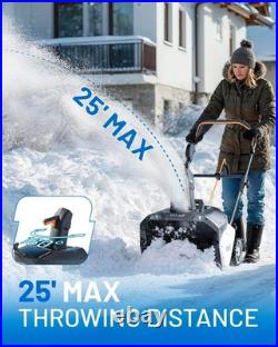 Litheli 2X20V Cordless Snow Blower, 20 Inch Snow Thrower with 4.0Ah Batteries