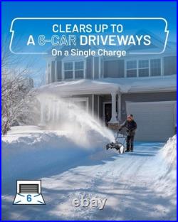 Litheli 2X20V Cordless Snow Blower, 20 Inch Snow Thrower with 4.0Ah Batteries