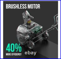 Litheli 2X20V Cordless Snow Blower, 20 Inch Snow Thrower with 4.0Ah Battery