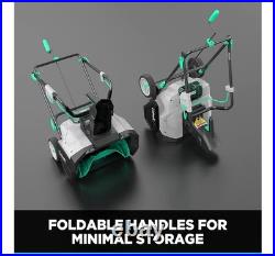 Litheli 2X20V Cordless Snow Blower, 20 Inch Snow Thrower with 4.0Ah Battery