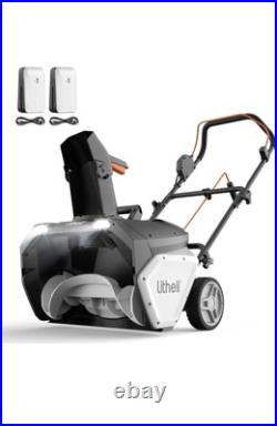 Litheli 2X20V Cordless Snow Blower, 20 Inch Snow Thrower with 4.0Ah Battery, Ele Litheli 2X20V Cordless Snow Blower, 20 Inch Snow Thrower with 4.0Ah Battery, Ele