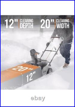Litheli 2X20V Cordless Snow Blower, 20 Inch Snow Thrower with 4.0Ah Battery, Ele Litheli 2X20V Cordless Snow Blower, 20 Inch Snow Thrower with 4.0Ah Battery, Ele