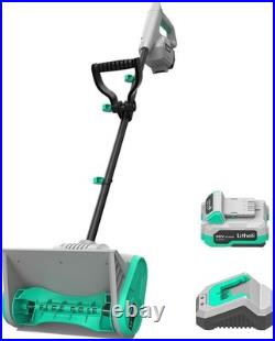 Litheli Cordless Snow Shovel, 20V 12-Inch Battery Powered Snow Thrower, Battery