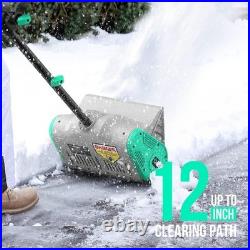 Litheli Cordless Snow Shovel, 20V 12-Inch Battery Powered Snow Thrower, Battery