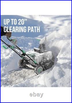 Lithelli Cordless Brushless Snow Blower 20 Inch 4.0 Ah Batteries Charger 2X2040V