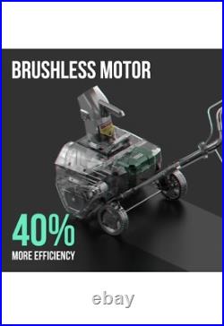 Lithelli Cordless Brushless Snow Blower 20 Inch 4.0 Ah Batteries Charger 2X2040V