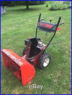 MTD 8 HP 26 2 STAGE SNOW BLOWER Fires up and runs fine ready for winter