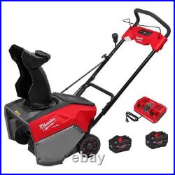 Milwaukee M18 Fuel 21 Inch Auger Propelled Dual Battery Single Stage Snow