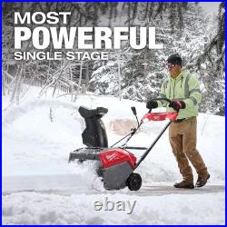 Milwaukee M18 Fuel 21 Inch Auger Propelled Dual Battery Single Stage Snow