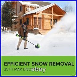 NEW IN BOX! Get ready for snow with this Greenworks 12 2x24v Snow Shovel Kit