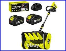 NEW LITEKON 40V Brushless Cordless Snow Shovel, 13-Inch Electric Snow Blower