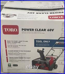 NEW OPEN BOX Toro Power Clear 21 60V Snow Blower 39901 TOOL ONLY